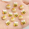 20 Stück Niedliche Mini Cartoon Biene, Honigtopf Nail Art Flatback Strassperle Scrapbook DIY Maniküren Applikationen Zubehör Basteln