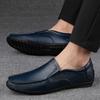Fashion Business Leather Shoes Casual Luxury Brand Leather Shoes Breathable High-Quality Soft Sole British Style Loafers Driving Shoes
