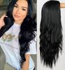 Black Long Wavy Hair Wig Female Ombre Synthetic Hair High Temperature Fiber Average Size