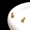 Titanium Steel Heart & Four-Leaf Clover Stud Earrings - Elegant, Versatile, Mori-Style Fashion for Women