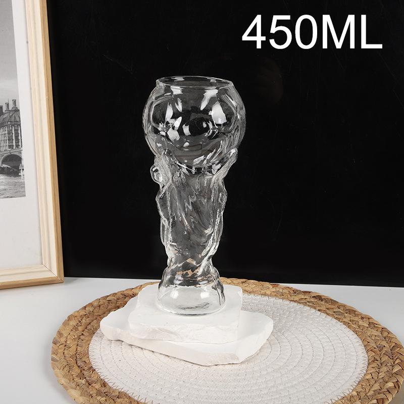 Football Trophy Shaped Beer Cup Heat-Resistant Glass Beer Mug For Bar Fans Family Gatherings Bar Pub Party Fan Gifts Drinkware