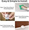 Non perforated transparent door stopper, used for wall protection, as well as door buffering for home and office wall protection