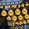 LED String Lights Outdoor 60 Leds Waterproof Crystal Globe Lights with 8 Modes Garden Light for Patio Party Tree Decor