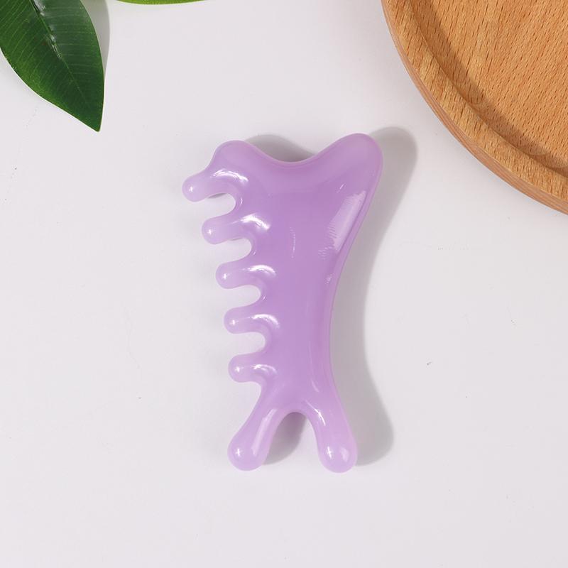 Body Meridian Massage Comb Resin Five Wide Tooth Comb Acupuncture Therapy Blood Circulation Anti-Static Smooth Hair Comb