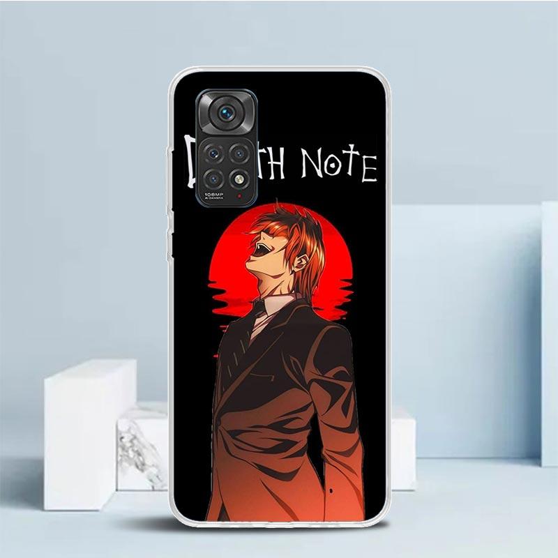N-Note D-Death Yagami Light Soft Cover for Xiaomi Redmi Note 15 14 13 12 Pro Plus Phone Case 14S 11S 11T 11E 10S 10 4G Pattern S