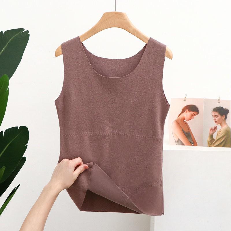 Women's Seamless Thermal Vest: Upgraded Velvet Belly Protection for Autumn and Winter