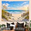 2D Flat, 2D Flat Print 1pc Tapestry Beach Sunset Seagulls Flying Wall Hanging, Nature Healing Home Decor Photo Booth Backdrop Suitable for Parties, De