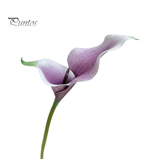 EVA Material Flowers Artificial Calla Lily Flowers, Flexible Branches Realistic Faux Flower, Retro Home Decor Soft Touch Fake Lilies for Wedding