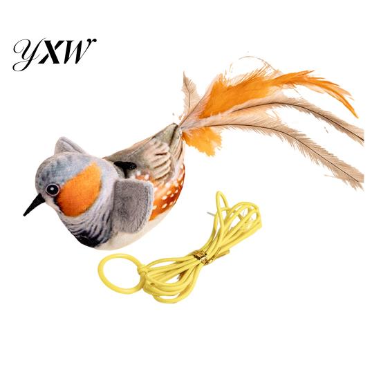 Interactive Cat Toy Chirping Bird Simulation Electric Touch Activated Friendlier Prey Plush Teaser for Indoor Cats And Dogs Flapping Wings
