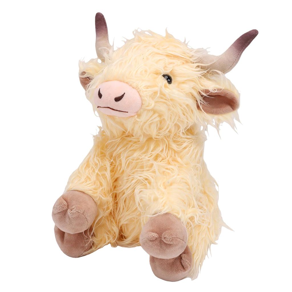 9.8in Highland Cow Cute Lifelike Soft Stuffed Highland Cow Animal Toy for Boys Girls Adults