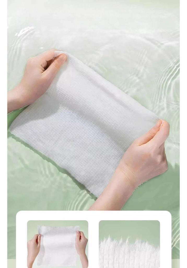 Gout Er Mu Roll Cotton Facial Wipes: Large, Thick, Soft, Disposable Cloth for Wet or Dry Face Cleansing.