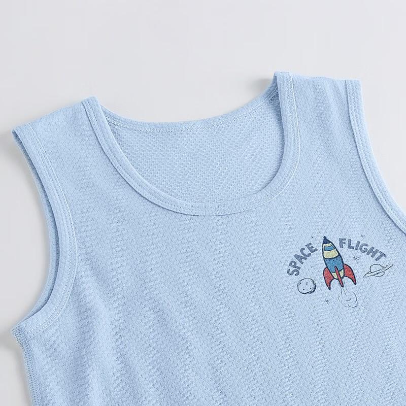Three Guns Kids' Soft Cotton Mesh Round Neck Vest