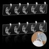 For Bathroom,Kitchen Transparent Autohesion Clothes Hanger Wall Hooks Key Holder Storage Rack