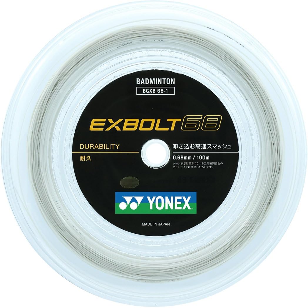 Yonex EXBOLT 68 Badminton String (100m Roll) BGXB68-1 белый