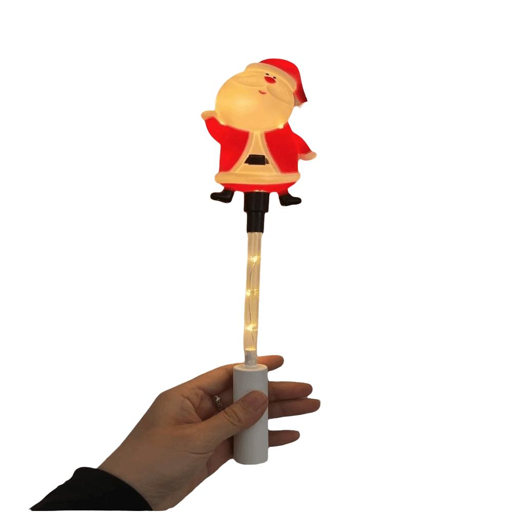 Snowman Handheld Glow Stick Tree Light Up Wand Christmas LED Glowing Stick Holiday Party