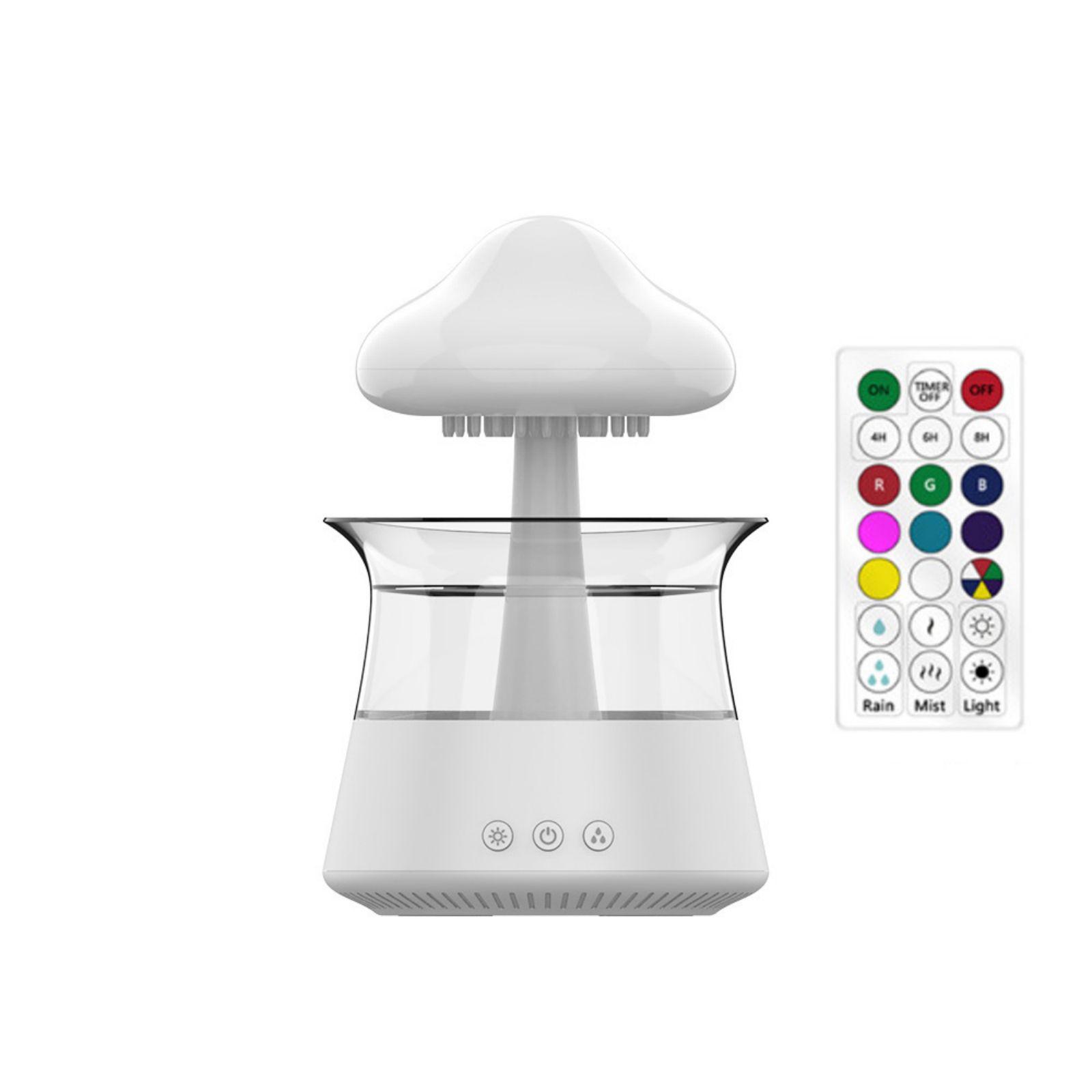 

10W Sleep Aid Aromatherapy Machine Humidifier 7 Colors 36dB Low Noise Aroma Essential Oil Diffuser Night Light For Home Office Bedroom CH06 white300ML