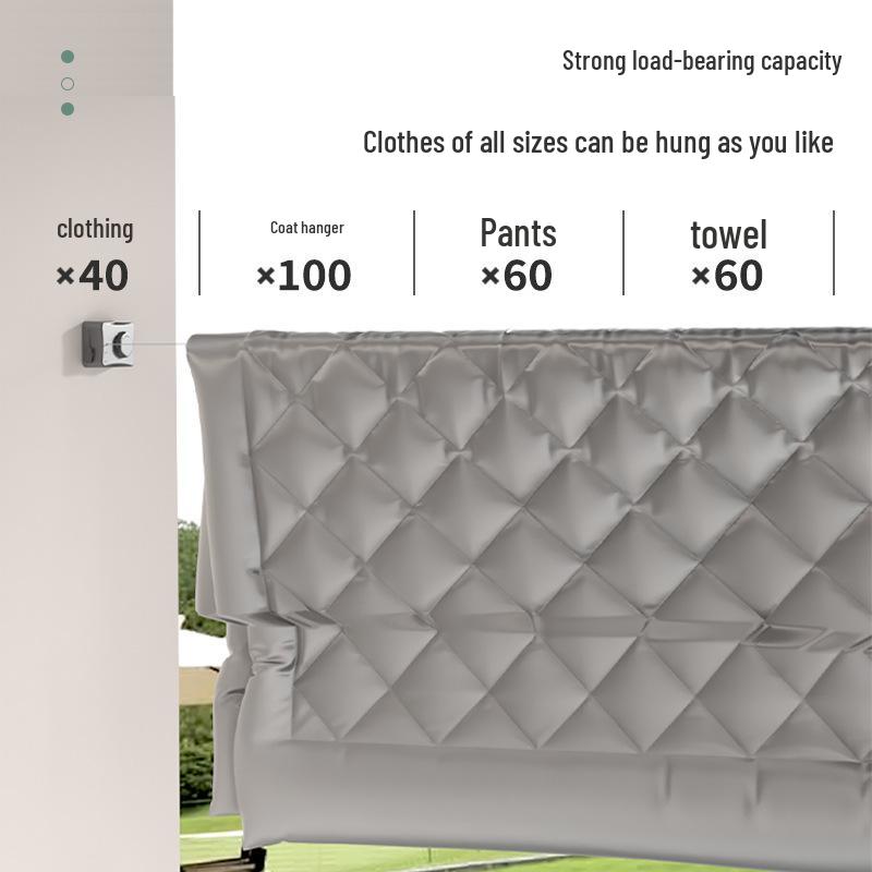 Invisible Punch-Free Retractable Indoor Clothesline for Balcony and Bathroom