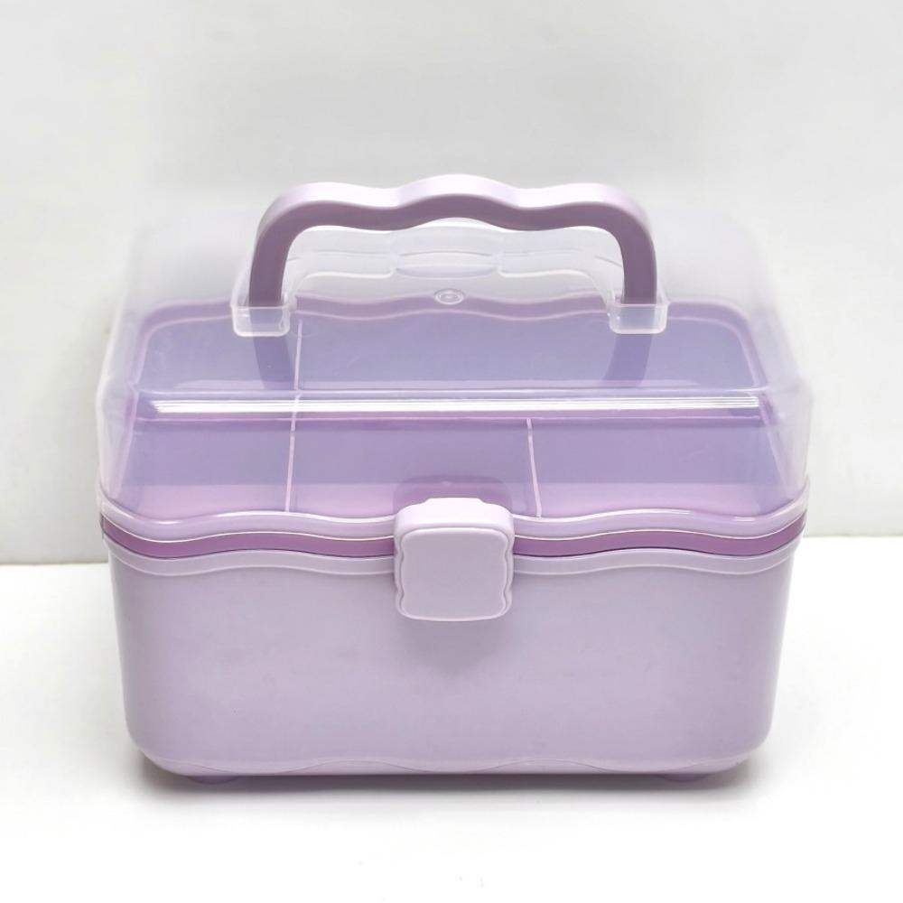 Nail Art Box 2 Layer Storage Box Jewelry Case Family Emergency Kit Box Storage Case  Certificates