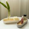Narrow Arc Tray Simple Fashionable Versatile Decorative Home Oval Serving Storage Tray for Makeup