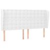VidaXL Tête de lit avec oreilles Blanc 163x23x118-128 cm Similicuir3118053