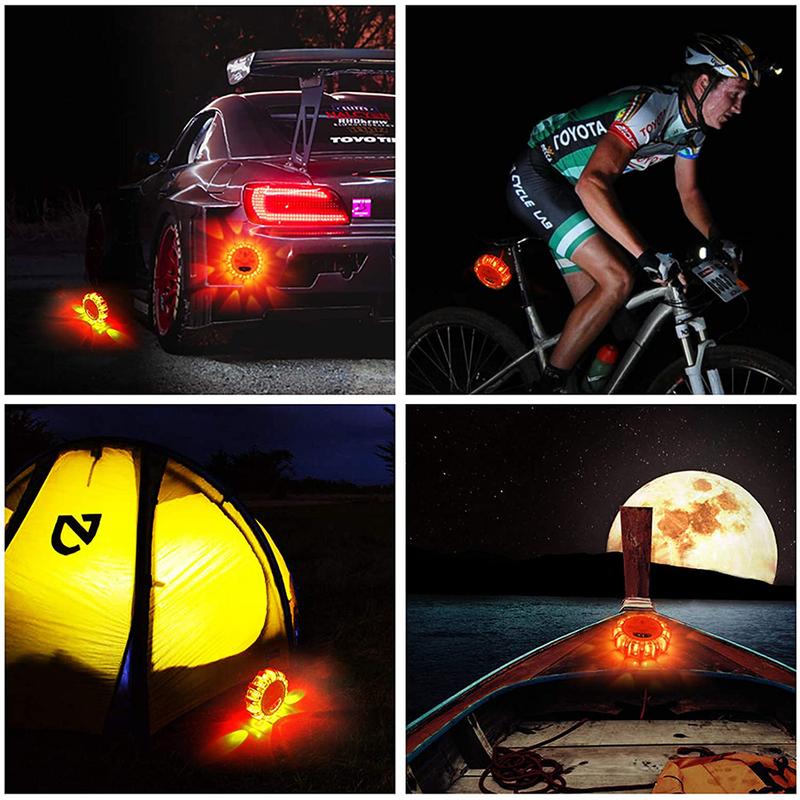 1pc 3pcs Magnetic LED Strobe Warning Light Emergency Road Rescue Safety Flashing Lights Car Roadside Beacon Lamp Flare