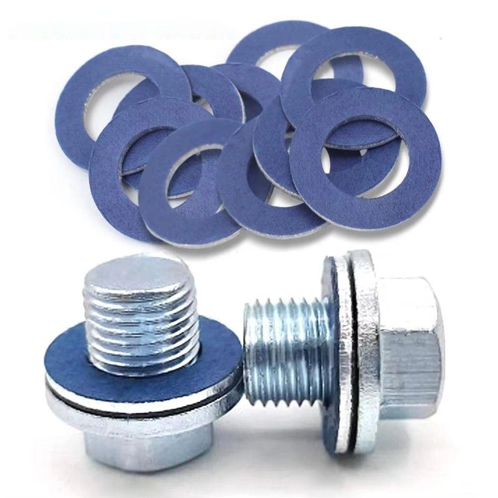 10pcs Aluminum Material Oil Pan Gaskets Seal Washer Crush Gasket Washers Oil Change Service