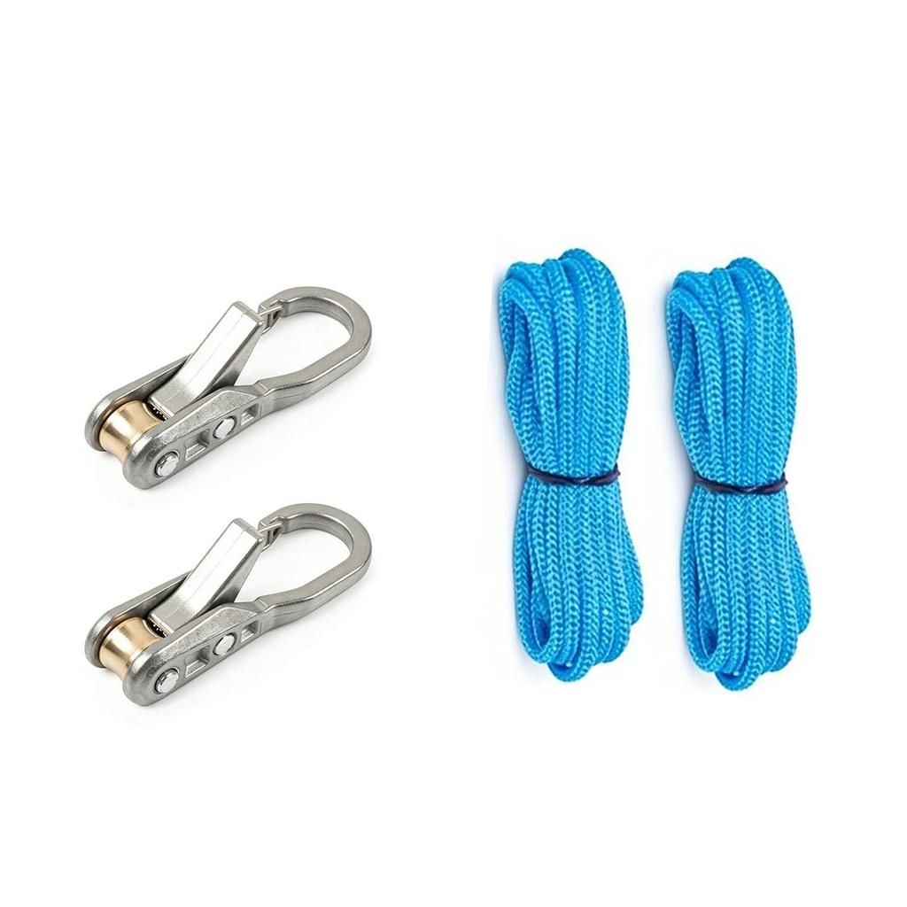 Rope Ratchet, 6-Pack Rope Roller Tensioner, Heavy-Duty Retractable Buckle, Down Tool for Camping, Tarp, Boating, Outdoor Gear