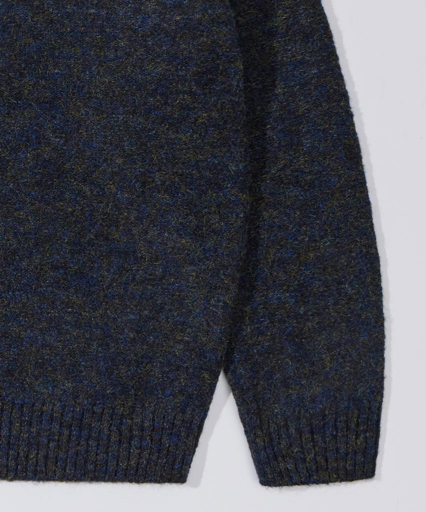 GLW Mild Heathered Crew Neck Sweater Oversized Knit Black