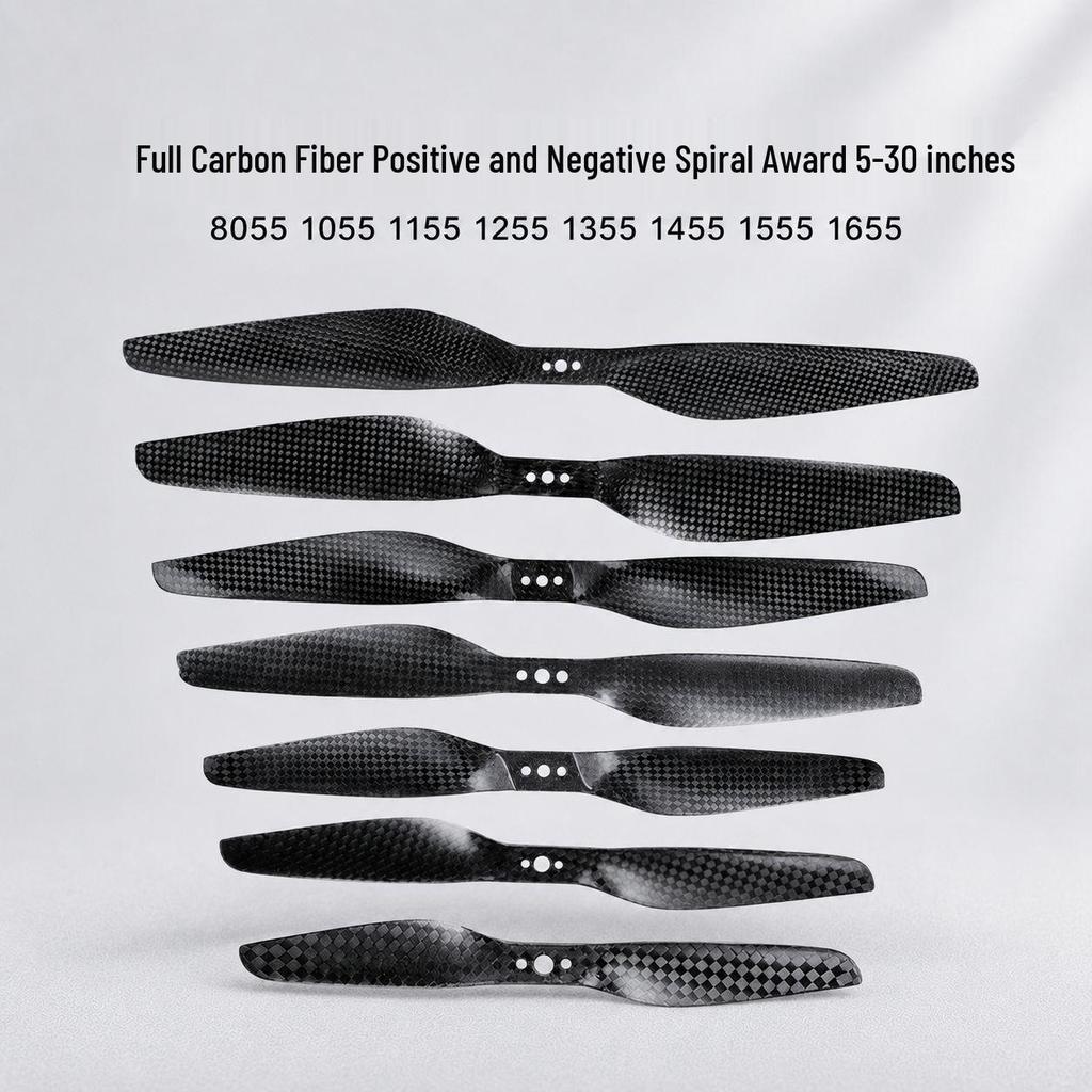 Carbon Fiber RC Aircraft Propeller: Sizes 8055-1655 inch