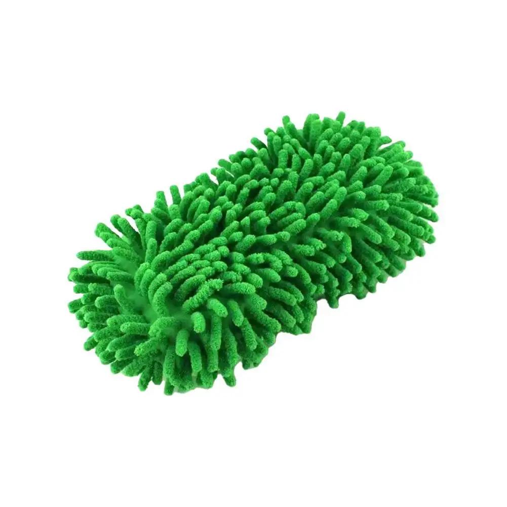 

1/2Pcs Green Microfiber Chenille Car Wash Sponge Care Accessories Car Cleaning Brush Absorbtion Washing Water Body Brushes Z1O9