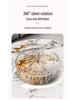 Rotating Compartmented Fruit & Nut Plate with Lid - Elegant Snack Server