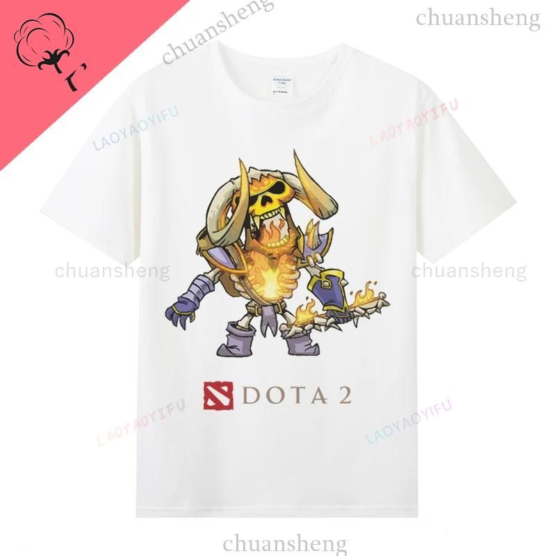 Dota2 Gaming TShirt Game Hero Printed Tshirt Top Shadow Fiend Pudge Axe Slardar Sven Wraith King Cent Phoenix Unisex Clothing