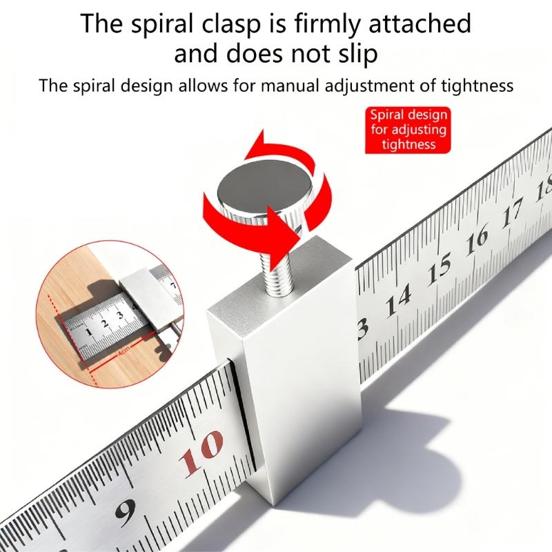 Carpenter Layout Measuring Tool Multiple Scale Marking and Rustproof Stainless Steel for Workshop Use