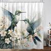 Flower Hummingbird Shower Curtain Watercolor Butterfly Cartoon Plants Farm Garden Home Polyester Fabric Bathroom Decor Curtains