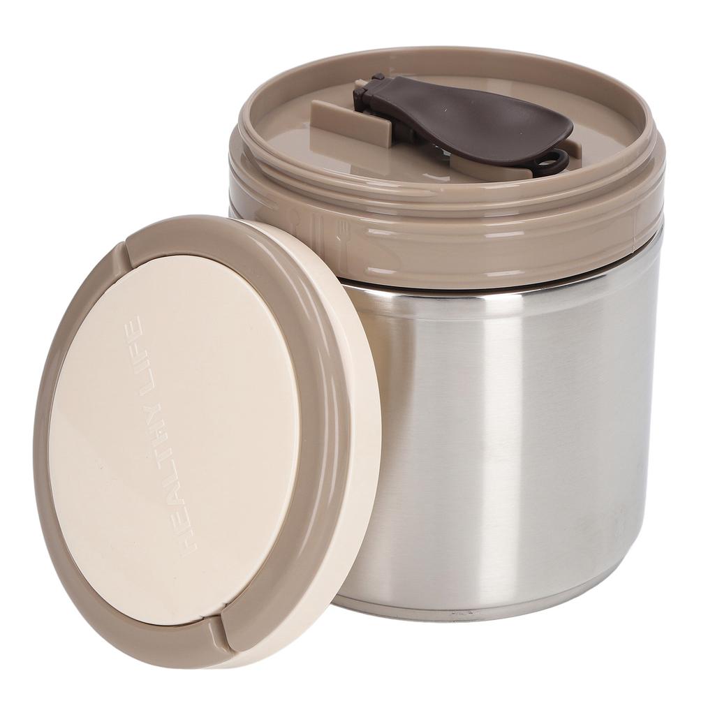 Isolierter Lebensmittelbehälter 304 Edelstahl Japanischer Stil Runde Form Vakuum Lunch Lebensmittelbehälter für Büroangestellte 1,2 l