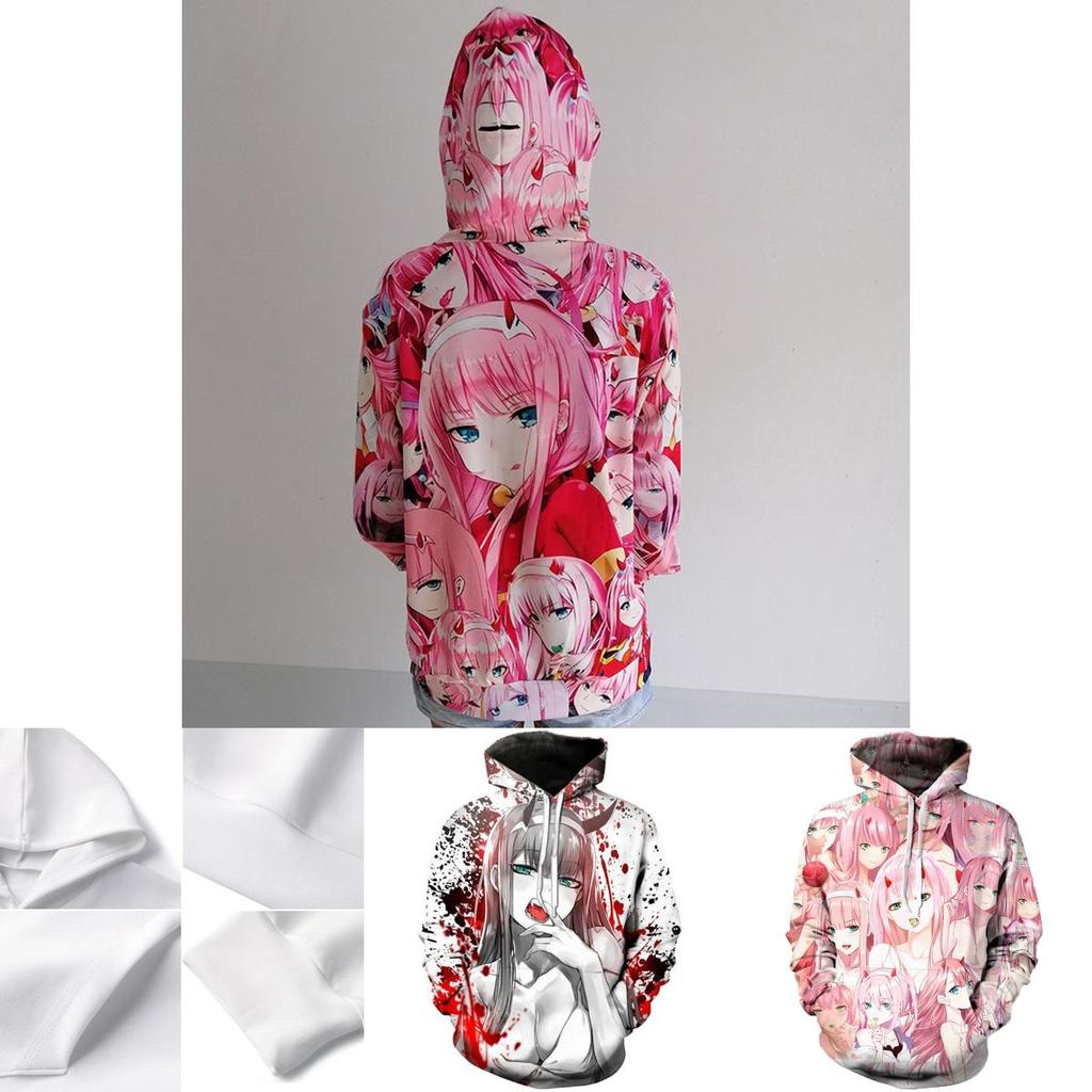 Cozy And Stylish Anime Darling In The Franxx Zero Two Pattern Unisex Hoodie