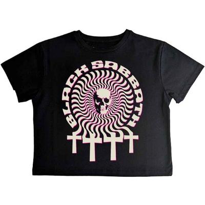 Womens/Ladies Hypnotic Skull Crop Top