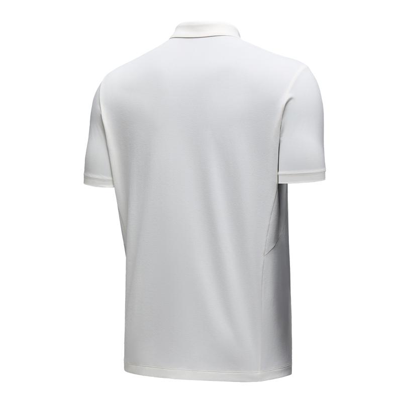 Anta National Flag Print Loose Breathable Straight-Cut Sweat-Absorbing Short Sleeve Polo Shirt Men Polo Shirts Cream 452430105