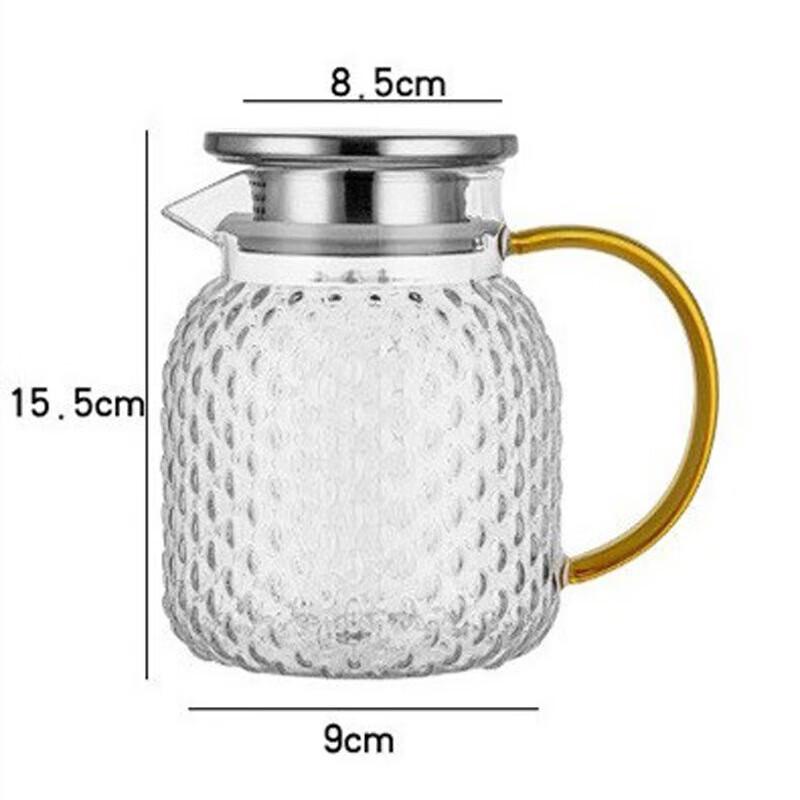 DU Borosilicate Glass Water Pitcher & Cup Collection 1L Pitcher