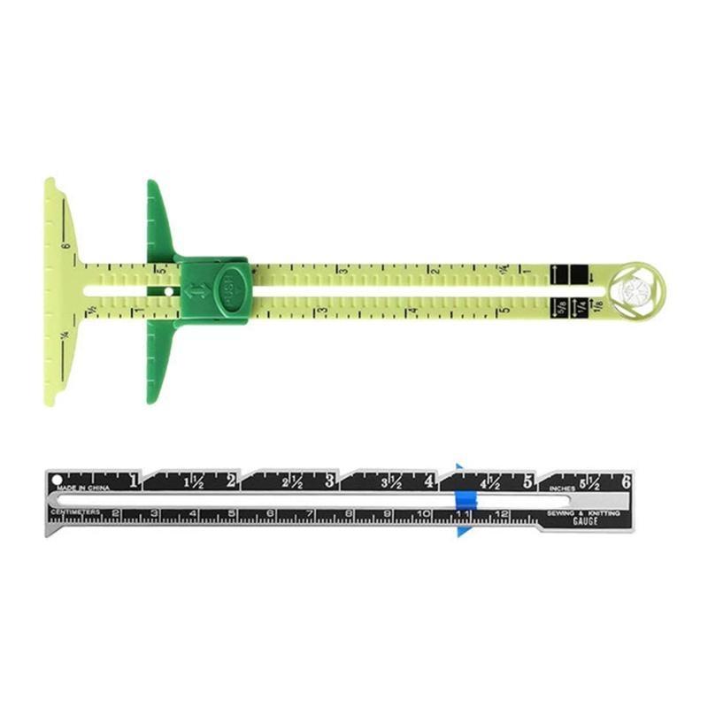 Sliding Gauge with No-Hassle Triangles Gauge Sewing Measuring Tools Plastic