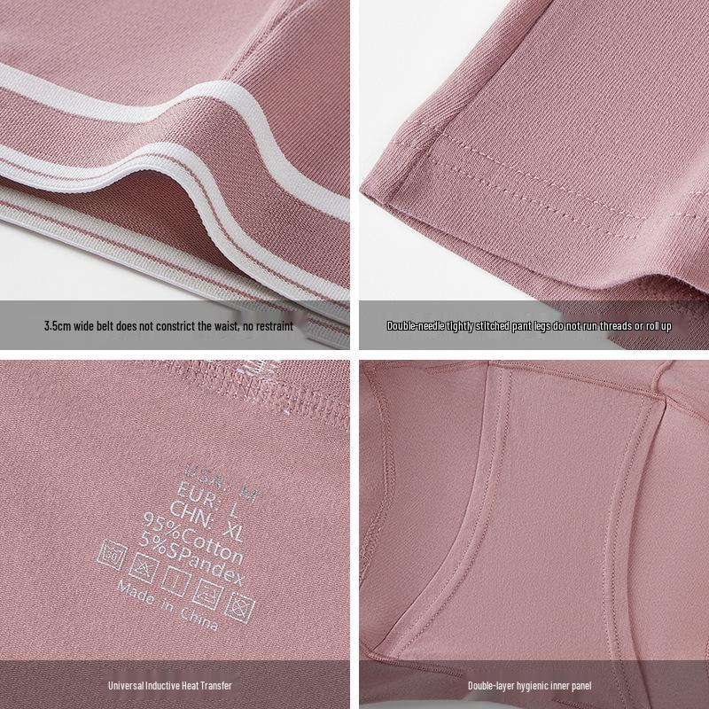 Women's Sport Extra Long Pure Cotton Breathable Anti-Chafing Boxer Briefs