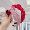 PROLY New Fashion Women Headband Shining Pearls Rhinestone Hairband Center Knot Casual Headwear Girls Hair Accessories