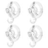 COM4SPORT Multi-Use Vacuum Suction Hooks (4 Pack) - Heavy Duty 3KG Hold, Reusable, No Damage for Bathroom, Kitchen & Home Decor