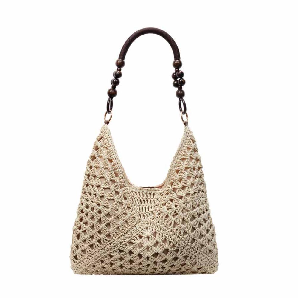 Beach Handbag Straw Woven Bag Tote Bag Hollow Shoulder Bag Fashion Bohemian Beach Bag  Holiday
