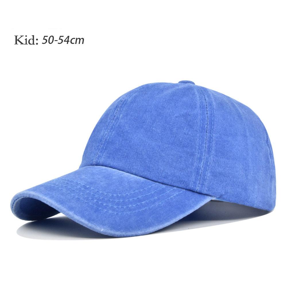 Baseball Cap Kid Baseball Cap Solid Cap Spring Autumn Cap Summer Hat Pure baseball cap cowboy Water washing Hats Hat