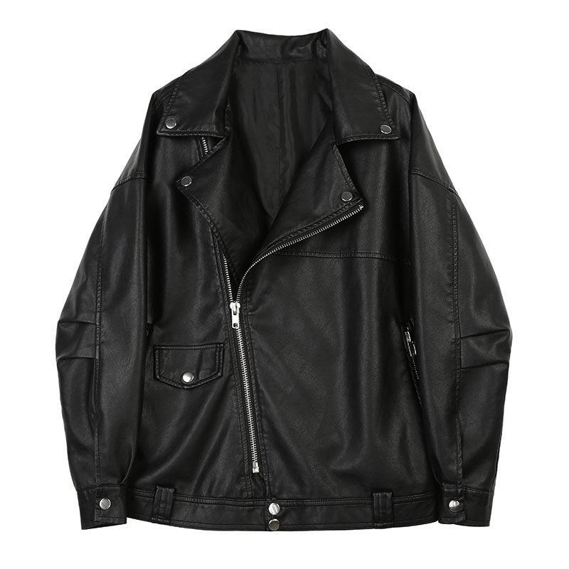 Women s 2026 Retro Korean Style Casual Motorcycle PU Leather Jacket M