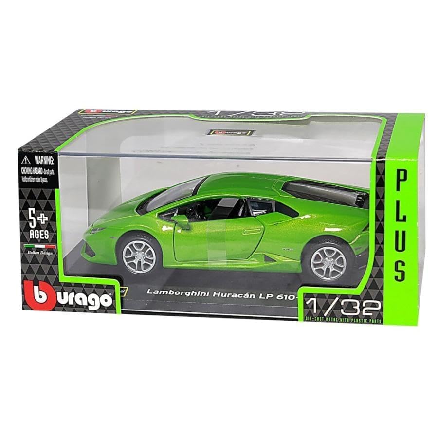 Bburago Lamborghini Huracán 1/32 Scale Diecast Model LP610-4 2014 (Green) 18-43063 [Parallel Import]