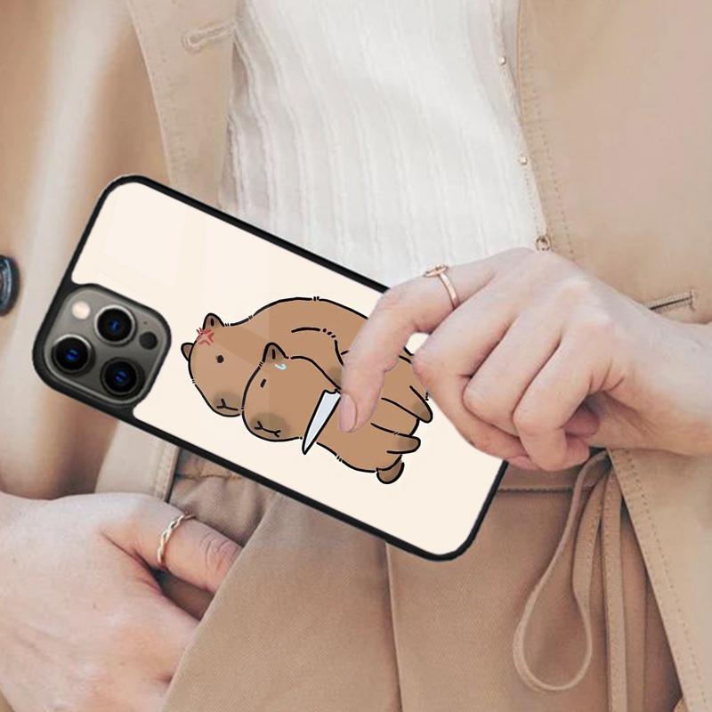 Capybara cute seamless pattern Magnetic Phone Case For APPLE iPhone 17 Air 16 14 13 12 Pro Max 15 Plus Wireless MagSafe Cover