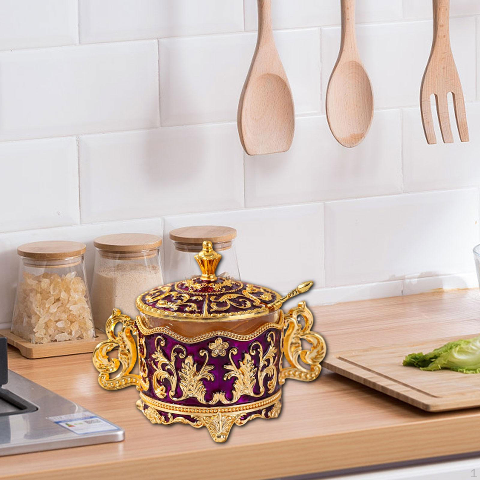 

Контейнер для приправ Сахарница, Декоративный, с ложкой, Банка-горшок для приправ