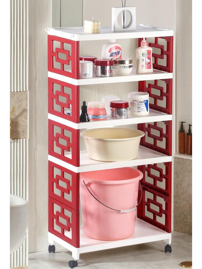 Multi-Layer Movable Storage Rack for Kitchen and Shoes